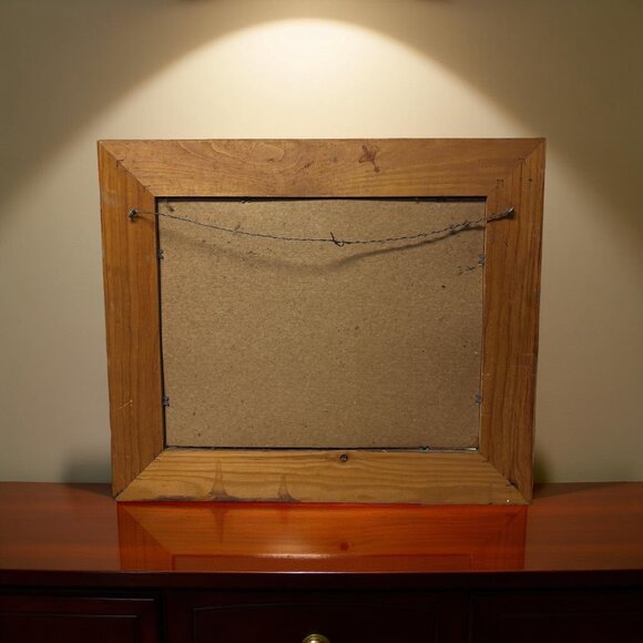 B. Andresen Country Cottage Print – Framed Americana Folk Art, Checkered Heart F - Picture 12 of 12